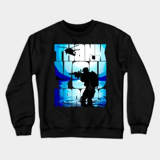 Thank You Heroes Soldier Silhouette Crewneck Sweatshirt